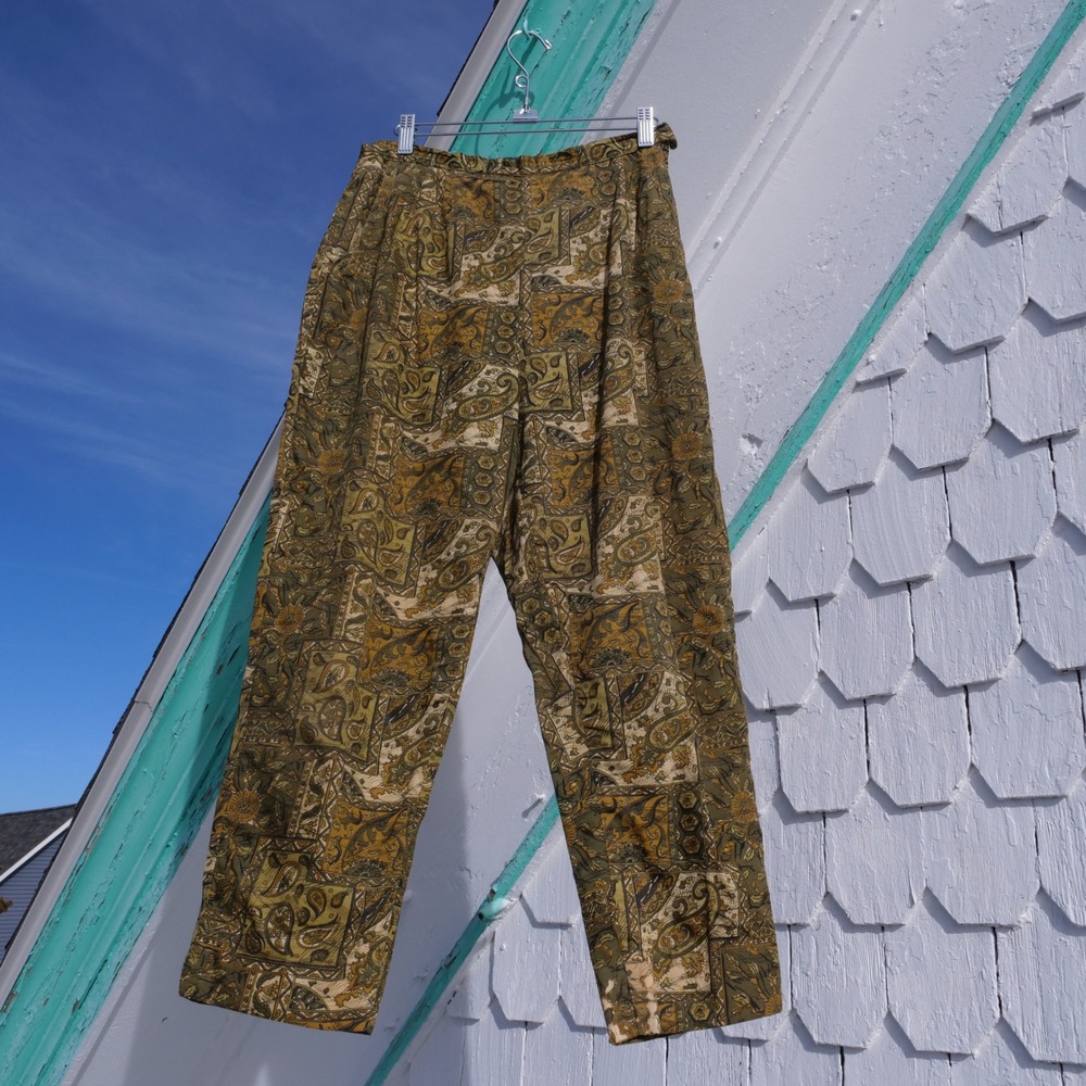 Dreamy 1950s Jantzen paisley print cotton peddle pusher capri‎ pants